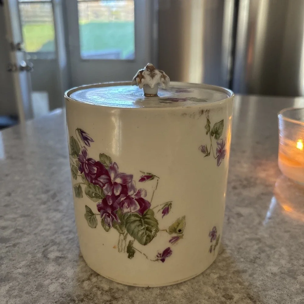Vintage China Biscuit Jar